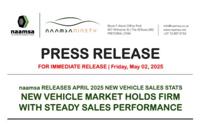 naamsa Releases April 2025 New Vehicle Sales Stats-New Vehicle Market Holds Firm With Steady Sales Performance