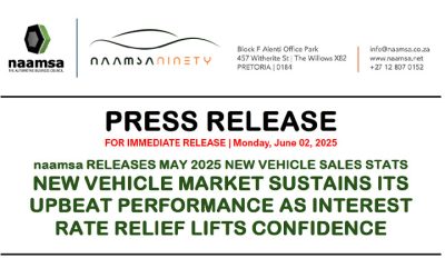 Naamsa Releases May 2025 New Vehicle Sales Stats